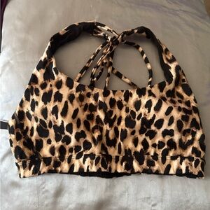 Victoria's Secret animal print sexy criss-cross back Sports Bra tag removed - M